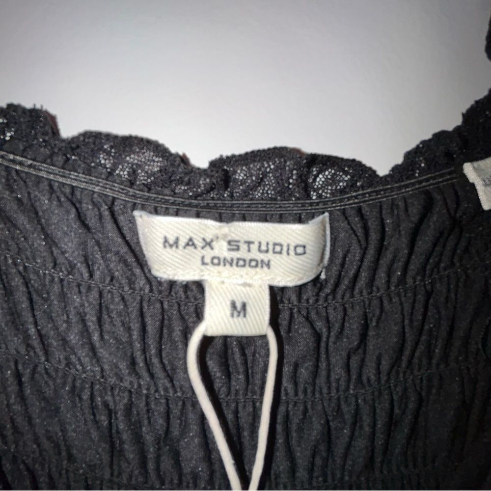 New, Max Studio Ruffle Layer Mesh Sleeveless Midi Dress - Picture 7 of 12